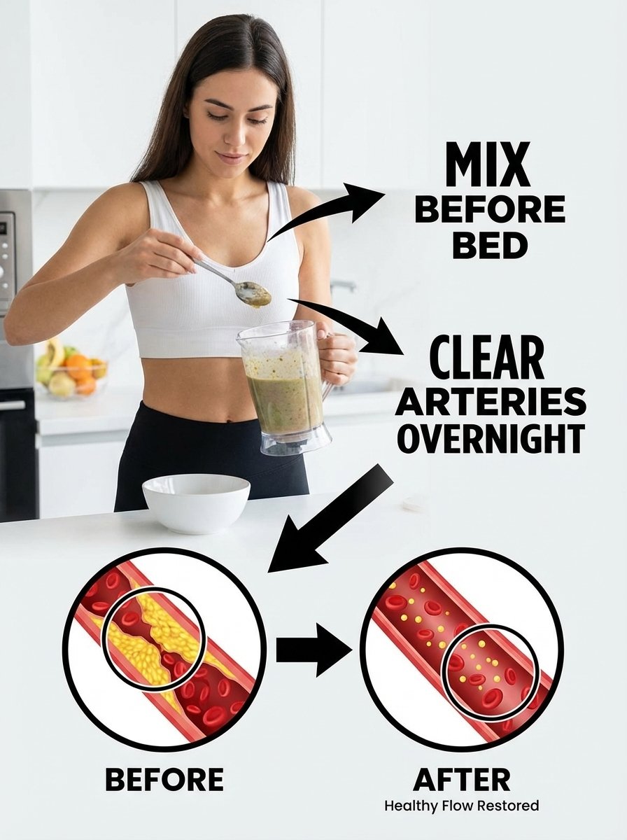 The Overnight Secret: Mix These 3 Simple Ingredients Before Bed to Support Healthy Arteries While You Sleep (Especially After 50)